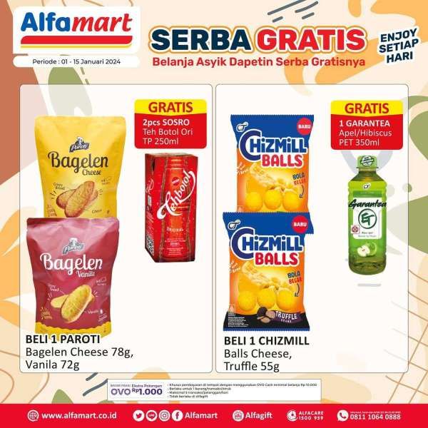Promo Alfamart Serba Gratis Terbaru 1-15 Januari 2023