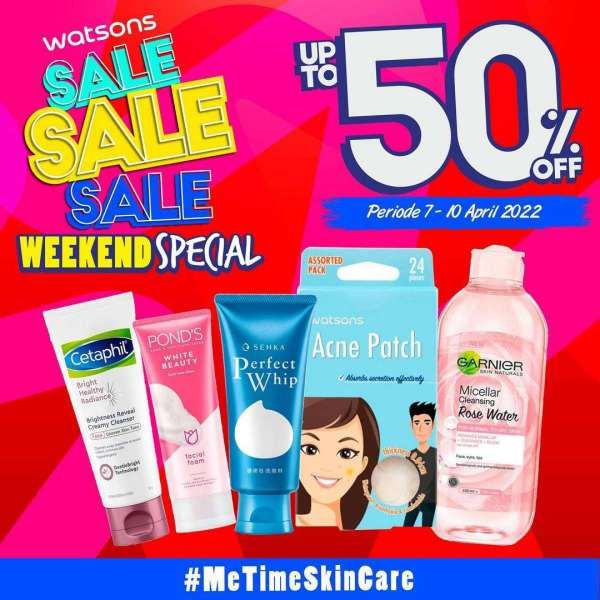Promo Watsons Periode 7-10 April 2022, Ada Diskon s/d 50% dan Penawaran Buy 1 Free 1