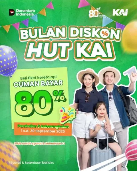 Promo Bulan Diskon HUT KAI September 2025