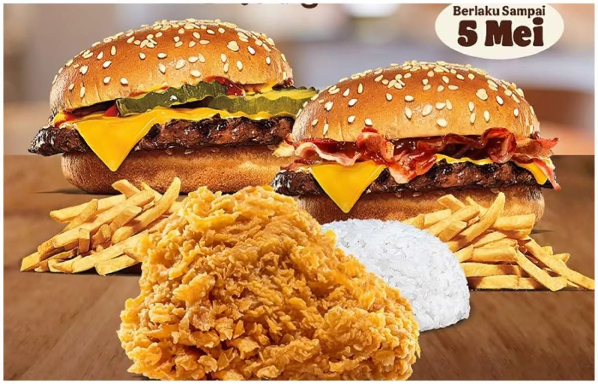 Promo Burger King Ceria Hemat hingga 2 Mei, Makan Rame-Rame Hanya Rp 25.000 Per Orang