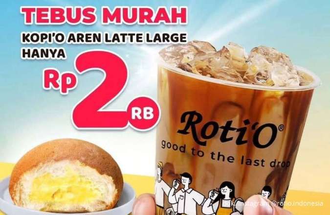Promo Tebus Murah Roti'O Juli 2025, Kopi'O Aren Latte Large Cuma Tambah Rp 2.000