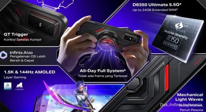 Infinix GT 30 Pro Sematkan Mechanical Light Waves, Apa fungsinya? Cek Ulasan Ini
