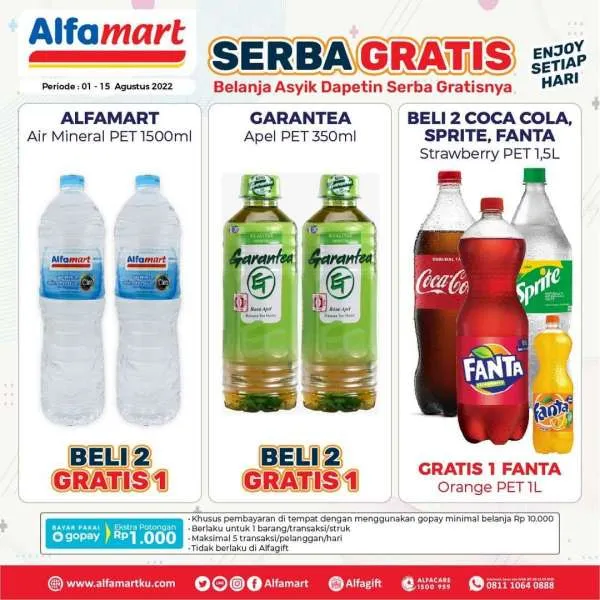 Promo Alfamart Serba Gratis Periode 1-15 Agustus 2022