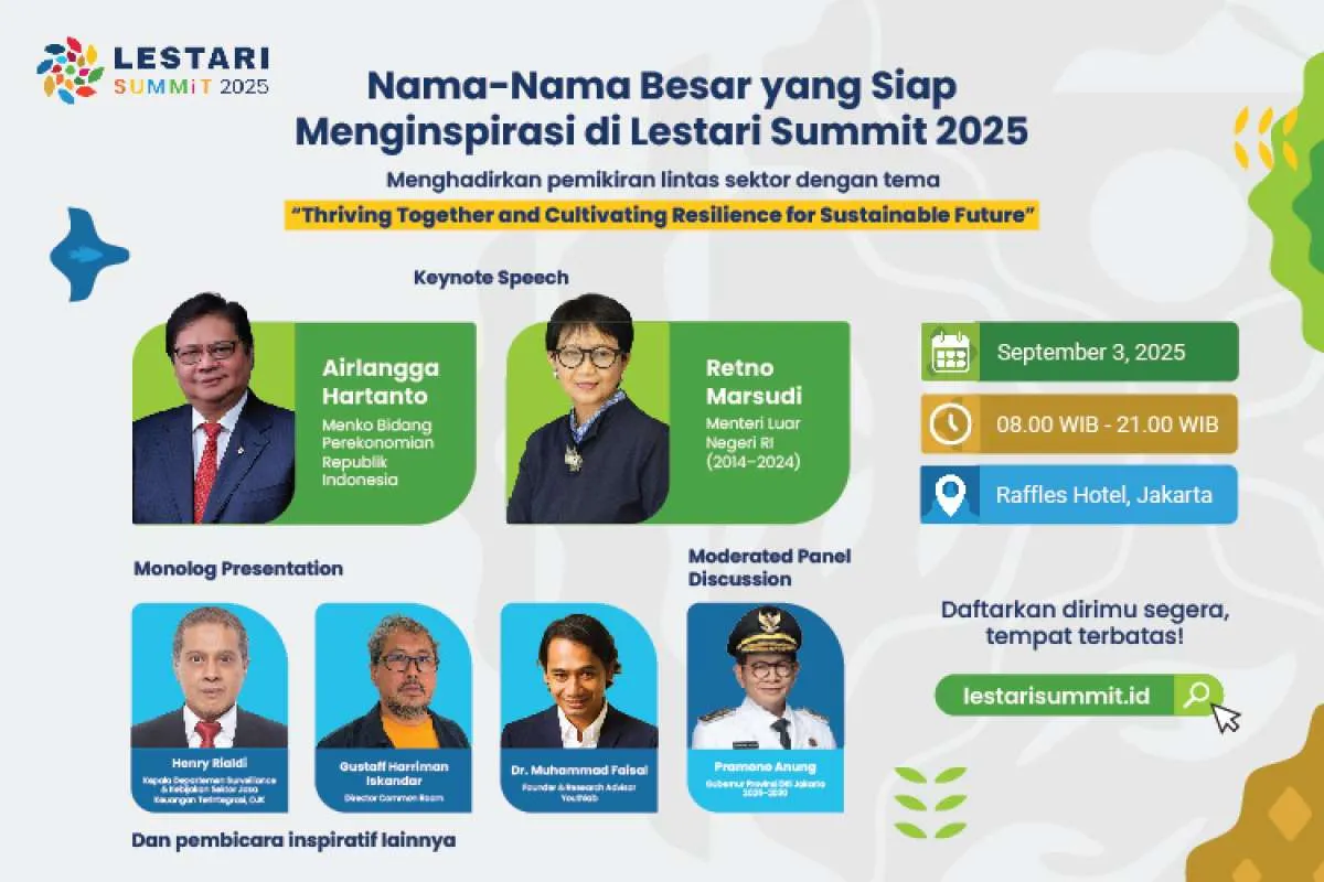 Pendaftaran Lestari Summit 2025 Resmi Dibuka, Pertama Kalinya Terbuka untuk Umum