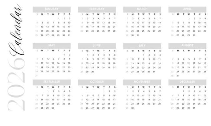 Kumpulan Link Unduh Poster Kalender Internasional 2026 lewat Canva