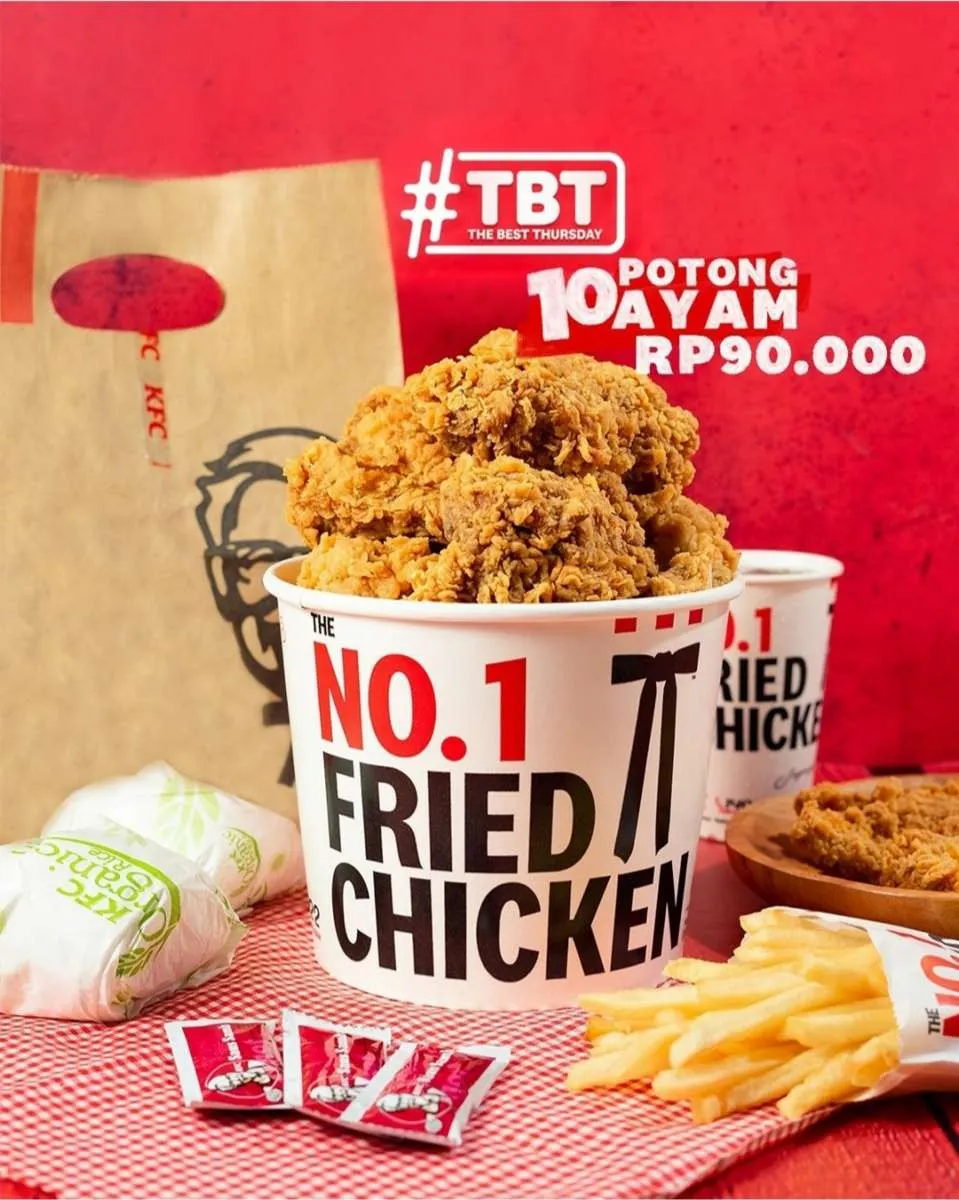 Promo KFC 19 Agustus 2021, Setiap Hari Kamis Promo TBT Beli 10 Ayam Cuma Rp 90.000