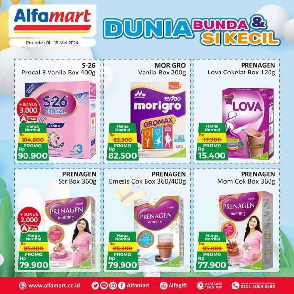 Promo Alfamart Susu Anak dan Ibu 1-15 Mei 2024