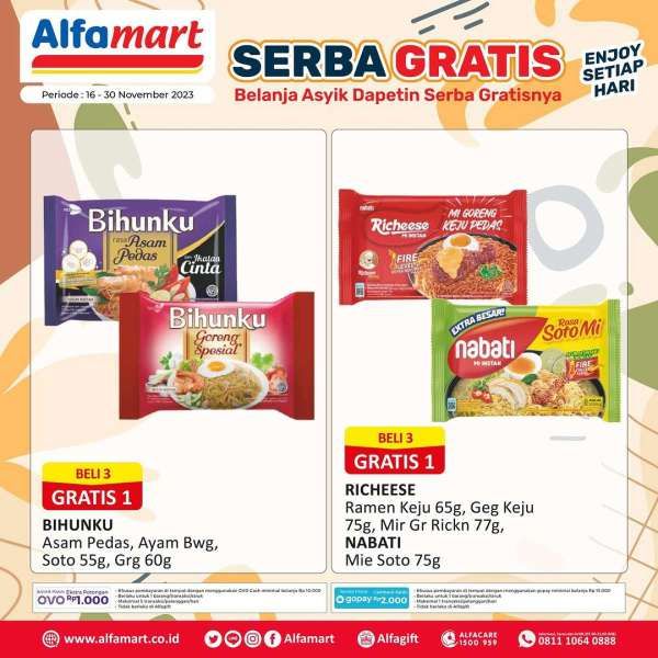 Promo Alfamart Serba Gratis 16-30 November 2023