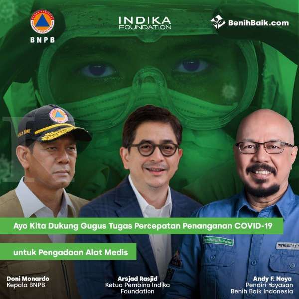 Indika Foundation Sumbang Rp 1 Milyar untuk Penanggulangan Virus Corona