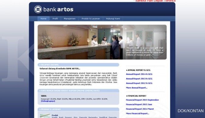 2019, Bank Artos akan rights issue Rp 50 miliar