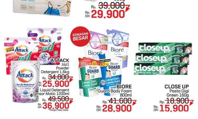 Promo Deterjen dan Sabun Mandi Weekend di Alfamart, Superindo, Indomaret dan Tip Top