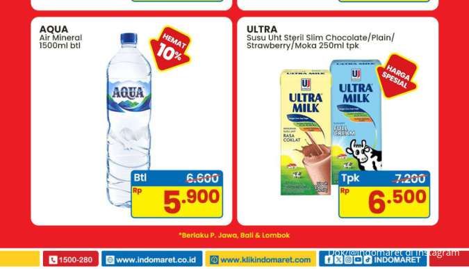 Promo Indomaret Weekend 9-11 Mei 2025, Aqua dan Ultra Milk Mulai Rp 5.000-an