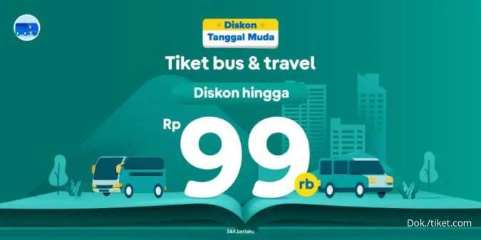 Promo Tiket.com Tanggal Muda dengan Diskon Tiket Bus & Travel 