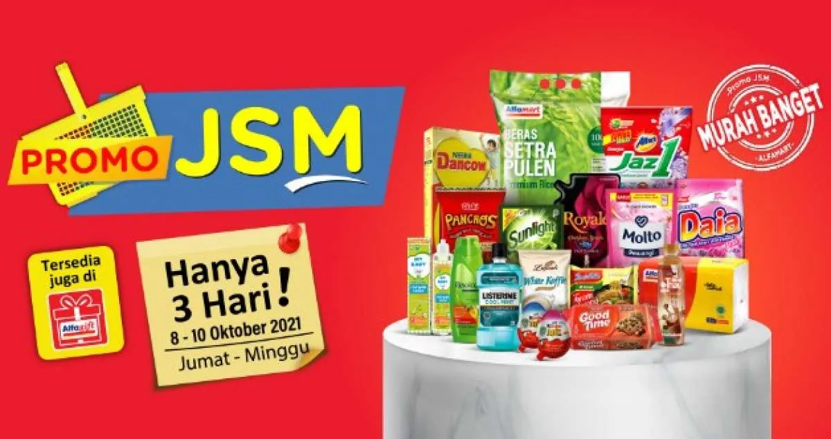 Promo JSM Alfamart 8-10 Oktober 2021, banyak potongan harga selama 3 hari