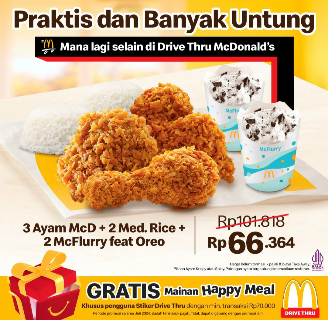 McD Paket cepat drive thru