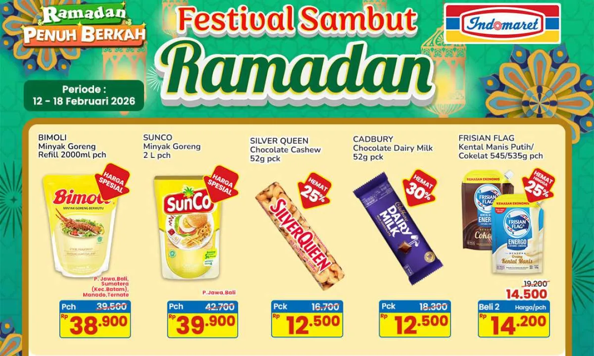 Promo Indomaret 12-18 Februari 2026 Sambut Ramadan, Belanja Lebih Hemat