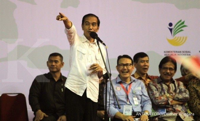 Jokowi bagi-bagi sepeda di Pesantren Buntet