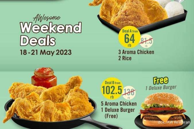 Promo AW Restoran Diskon 3 Ayam dan 2 Nasi Bayar Rp 64.000, Berlaku 18-21 Mei 2023