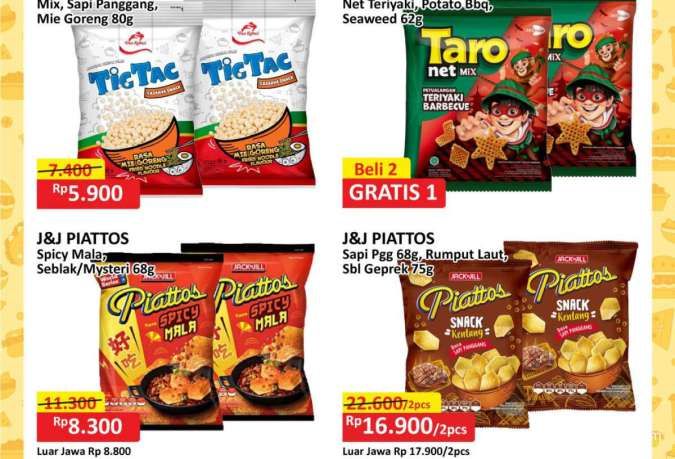 Promo JSM Alfamart Gantung Terbaru, Snack Beli 2 Gratis 1 & Beli Banyak Lebih Hemat 