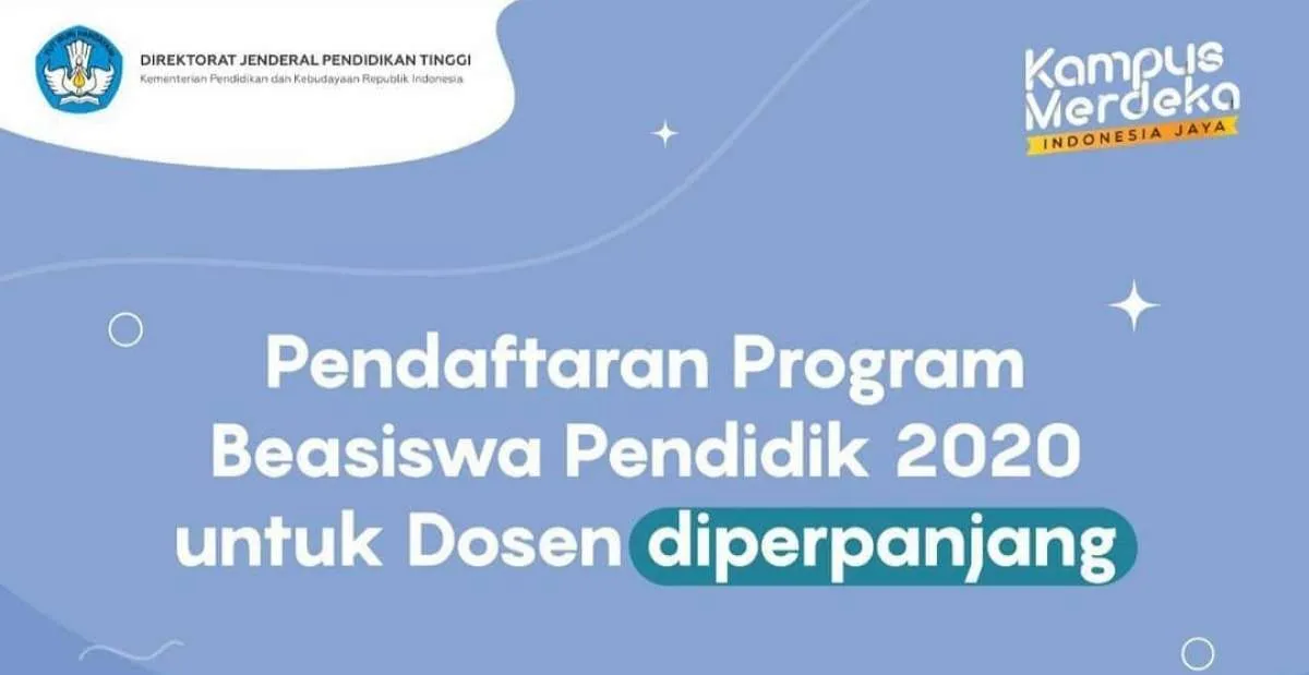 Kabar baik, Beasiswa Pendidik 2020 untuk dosen dari Ditjen Dikti diperpanjang