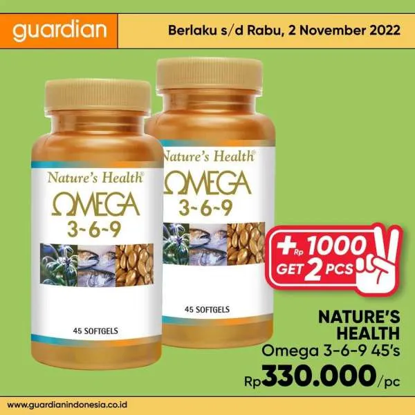 Promo Guardian +1000 Get 2 Pcs Periode 27 Oktober-2 November 2022