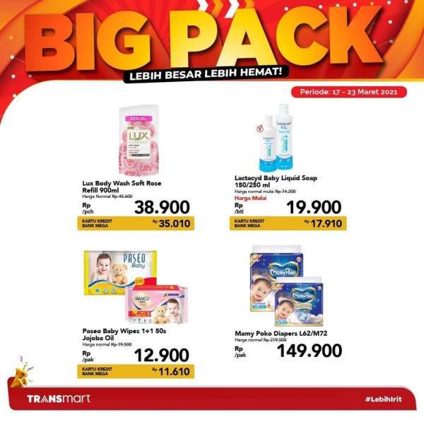 Ada penawaran Big Pack di promo Transmart Carrefour hari ini 19 Maret 2021!