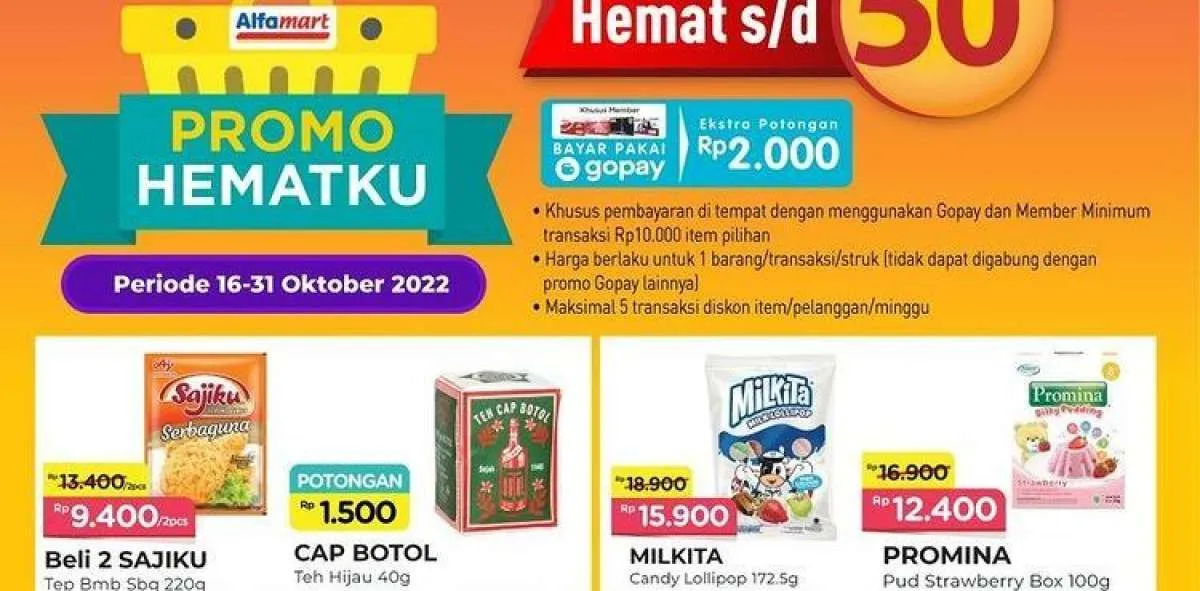Promo Alfamart Hari Ini Senin 17 Oktober 2022, Katalog Potongan Harga Terbaru