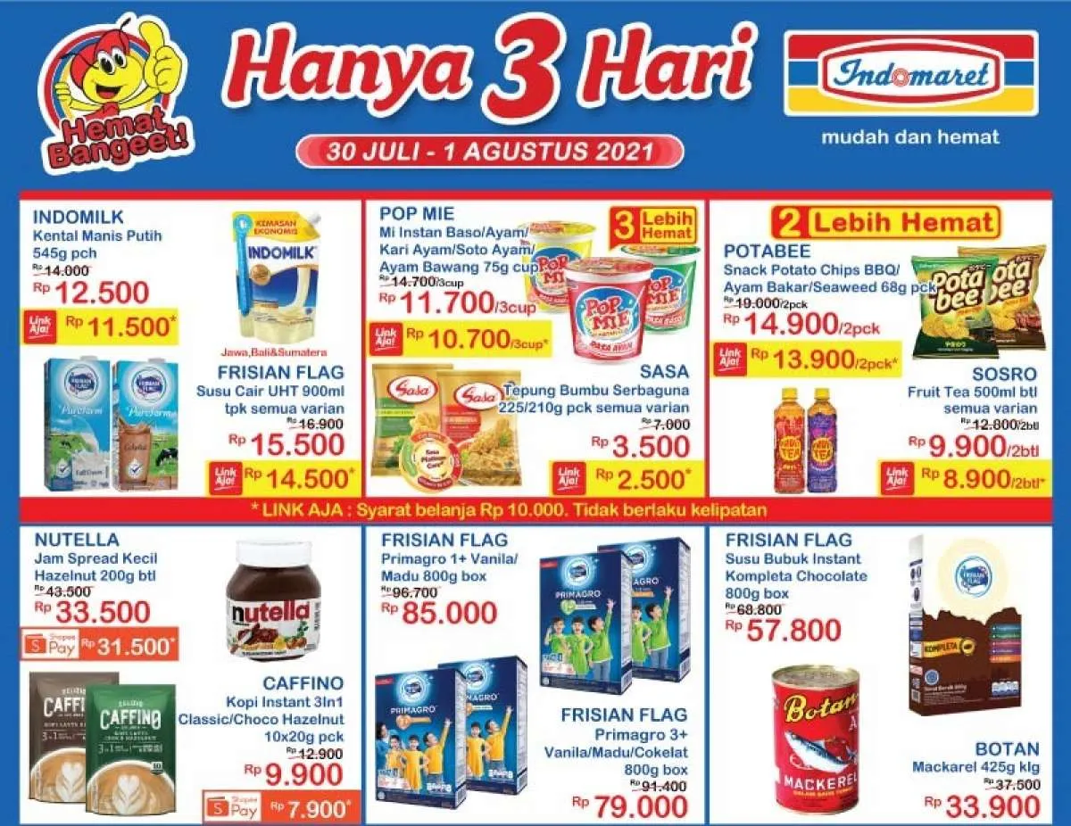 Promo Indomaret Hanya 3 Hari diskonan weekend, 1 Agustus 2021