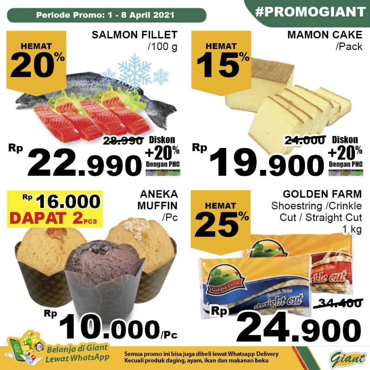 Promo Giant weekday 8 April 2021, ada diskonan produk sehari-hari hingga 45%!