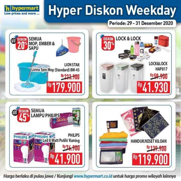 Promo Hypermart weekday 29-31 Desember 2020 