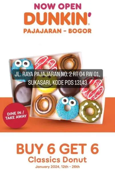 Dunkin promo grand opening di Pajajaran Bogor