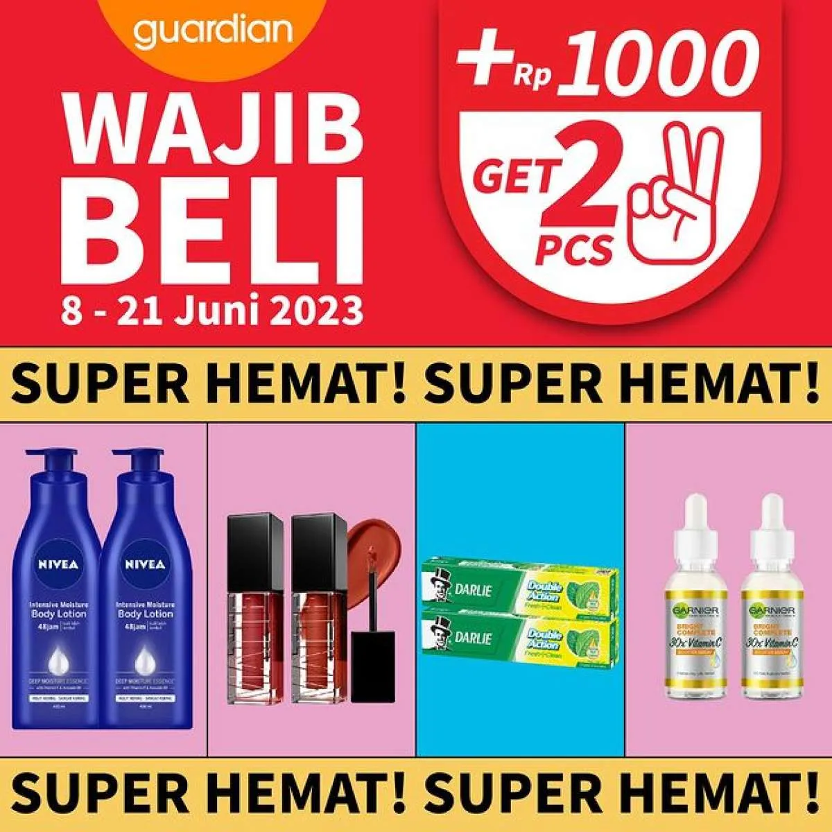 Promo Guardian Super Hemat 8-21 Juni 2023, Tambah Rp 1.000 Dapat 2 Serum Vitamin C
