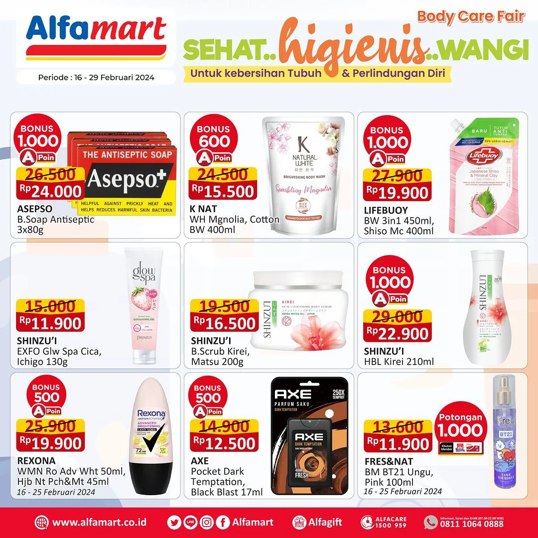 Promo Alfamart Body Care Fair Periode 16-29 Februari 2024