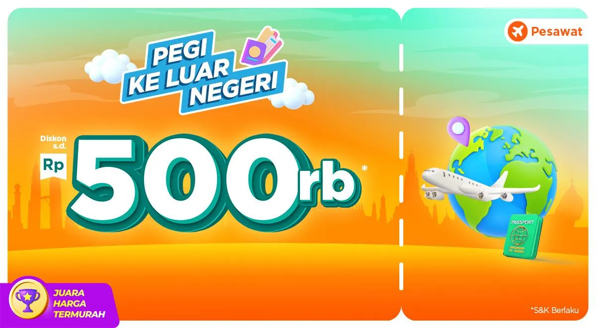 Promo PegiPegi ke Luar Negeri Selama Desember 2023, Diskon Pesawat Rp 500.000