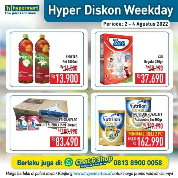 Promo Hypermart Hyper Diskon Weekday Periode 2-4 Agustus 2022