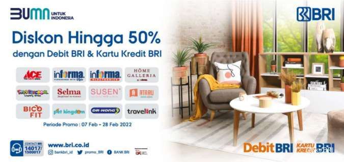Promo BRI Februari 2022, Beli Produk ACE dan Informa Diskon 50%!