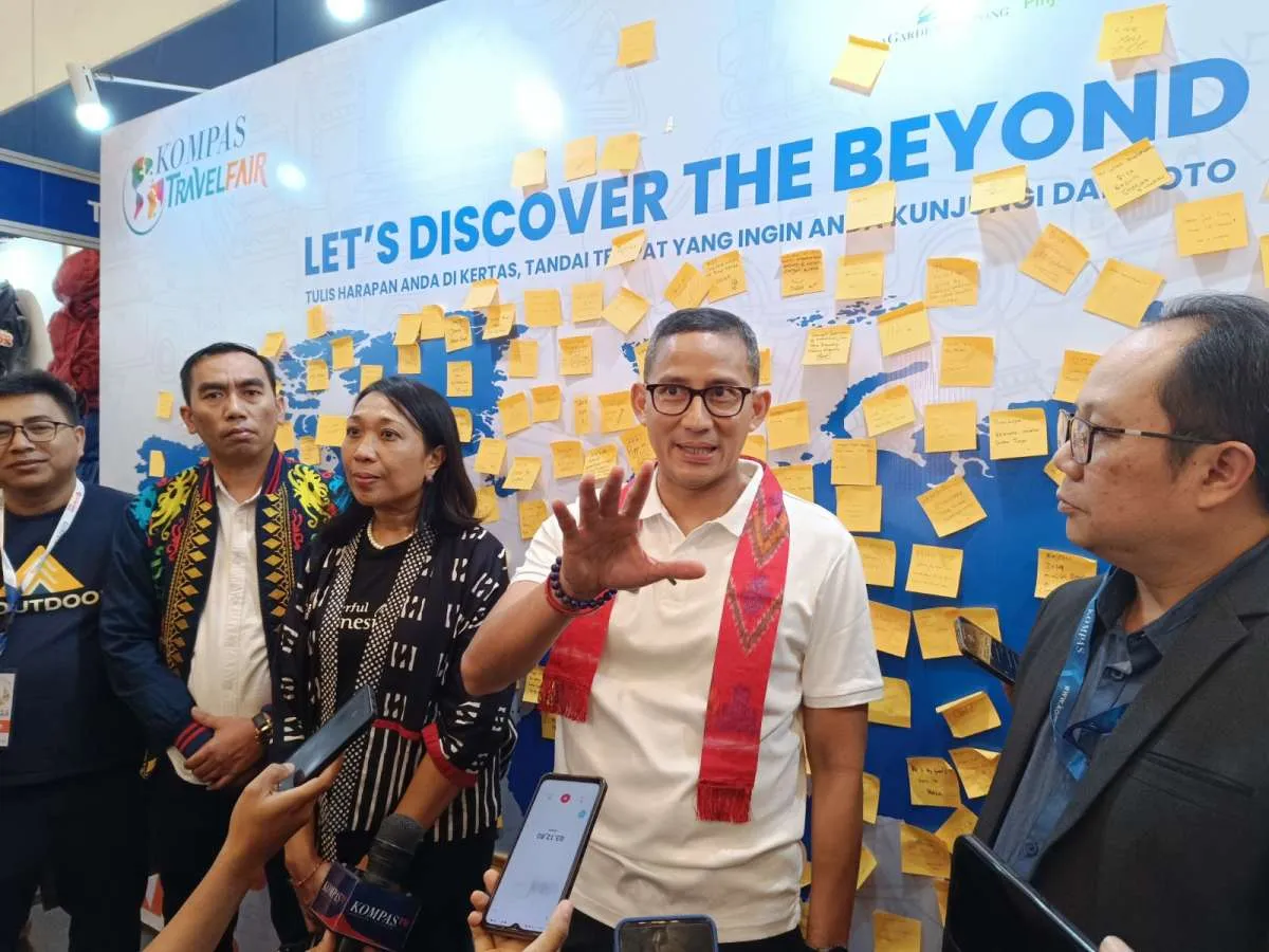Sandiaga Uno Kunjungi Kompas Travel Fair 2023, Singgung Wisata Hijau