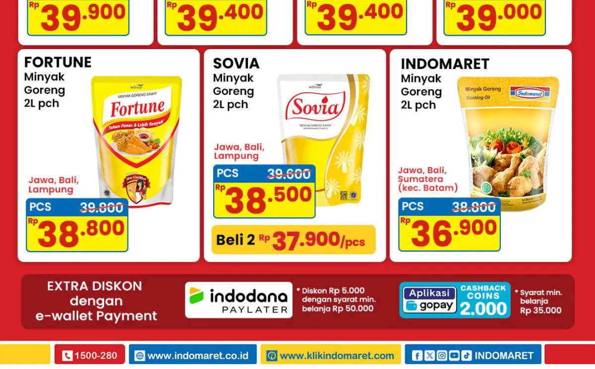Promo Minyak Goreng di Indomaret 6 Mei 2025, Ada Cashback dengan Gopay Sampai Besok