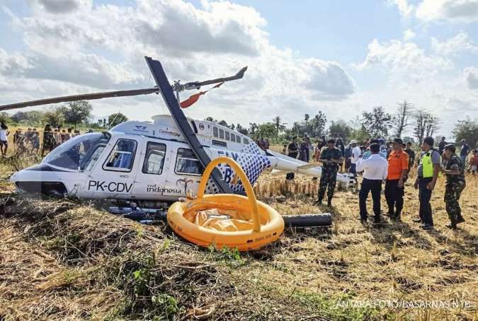 Helikopter bermuatan empat orang jatuh di Lombok Tengah