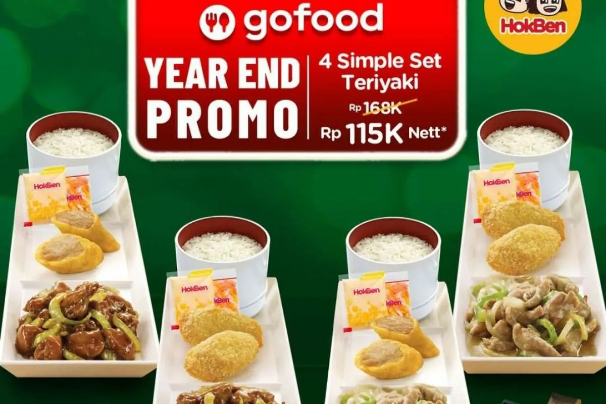 Promo Hokben Akhir Tahun, 4 Paket Simple Set Hanya Rp 115.000