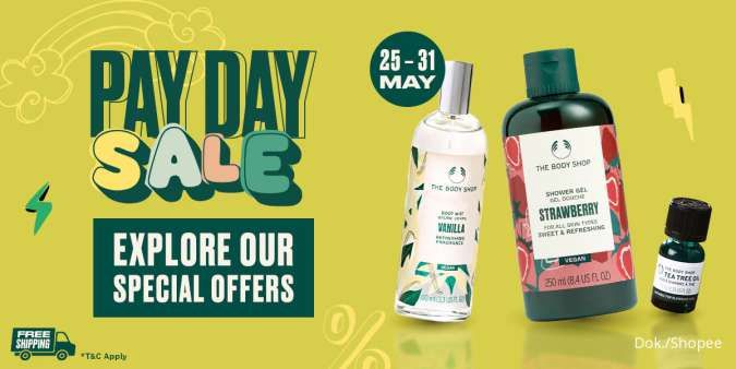 Promo The Body Shop Payday Sale Diskon sampai 50% Periode 25-31 Mei 2024