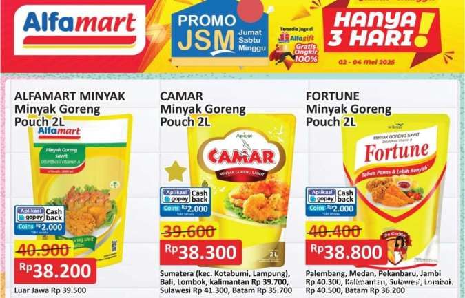 Promo Minyak Goreng Weekend 2-4 Mei 2025, Harga Berbeda di Setiap Wilayah