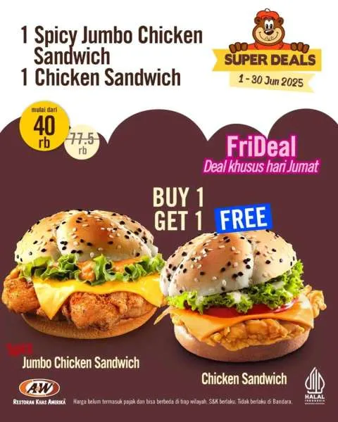 Promo A&W FreDeal Khusus Jumat