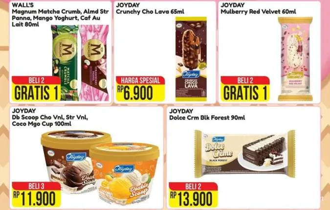 Promo Es Krim Alfamart Periode 1-15 Januari 2026, Magnum-Joyday Beli 2 Gratis 1
