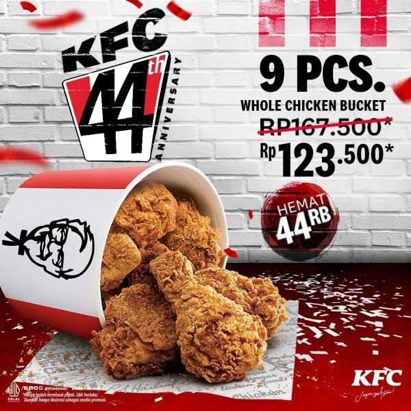Promo KFC Terbaru 9 Oktober 2023 Spesial HUT KFC ke 44