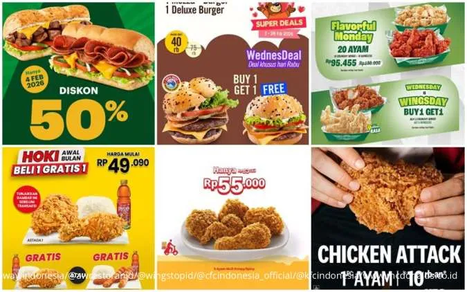 6 Promo Kuliner Hari Ini Rabu 4 Februari: Subway Diskon 50% dan A&W Beli 1 Gratis 1