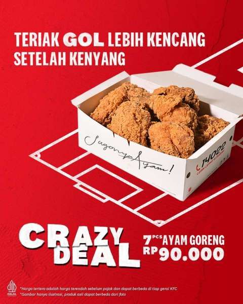 Promo KFC Crazy Deal Hari Ini 1 Desember 2022