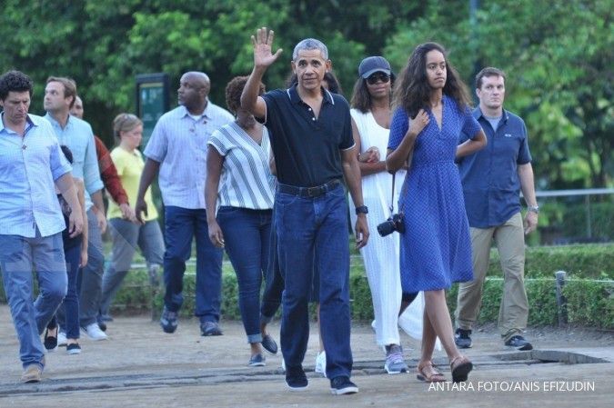 Obama tiba di Candi Prambanan