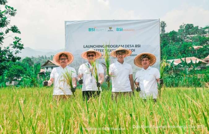 BSI Maslahat & BSI Lakukan Launching Desa BSI Klaster Pertanian Padi Desa Purwabakti
