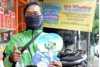Gandeng warteg, BPJAMSOSTEK bagikan makan siang gratis bagi driver ojol